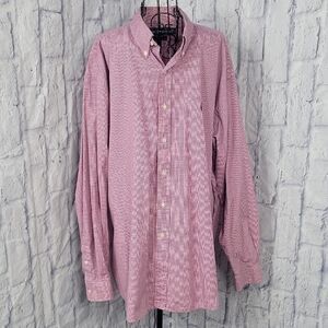Ralph Lauren Men's Button Down Red/White‎ Gingham Check Shirt XL